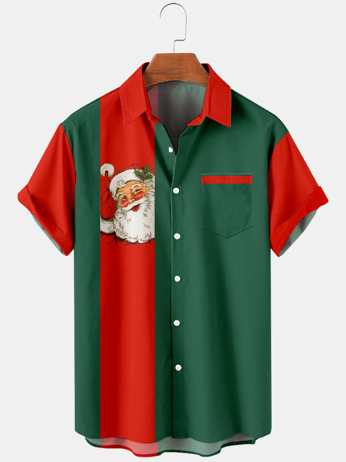 

2021 New Hot Sale Harajuku Cross Christmas Elements 3D Digital Printing Trendy Loose Short Sleeve Shirt Men's Top 29