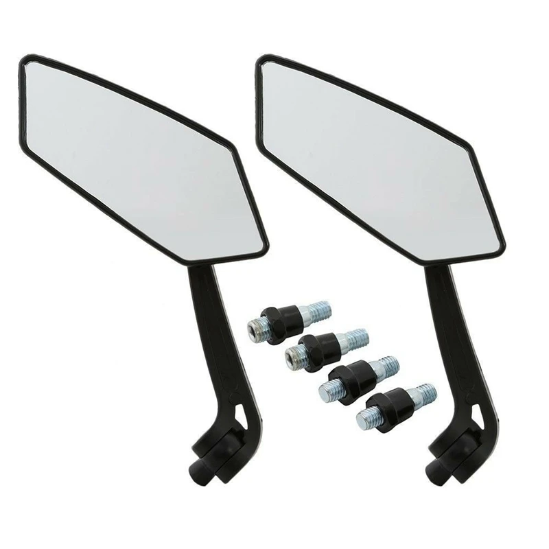 1 Pair Black Motorcycle Rearview Side Mirrors Custom Fit for Kawasaki Honda Yamaha | Автомобили и мотоциклы