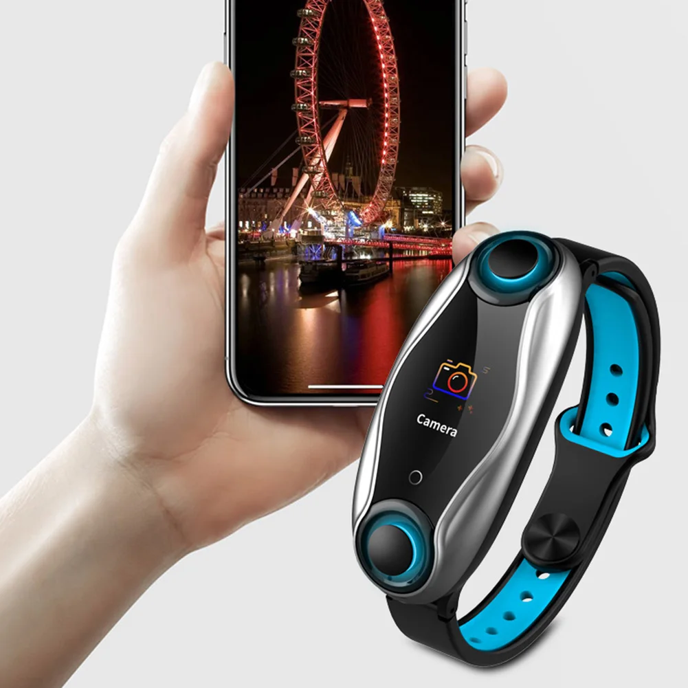 Беспроводные bluetooth-наушники с пульсом и контролем артериального давления, bluetooth-наушники, умный Браслет