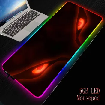 

MRGBEST Anime Naruto Gaming RGB Mouse Pad Gamer Big Mouse Mat Computer Mousepad Led Backlight Surface Mause Pad Keyboard Desk