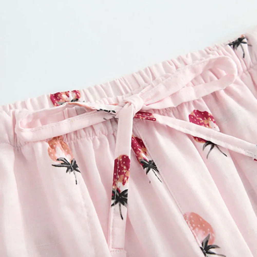 Sleeping Trousers Home Pants For Women Pajama Pants Sleep Bottoms Cotton Sleep Pants Women Spring Summer Print Cotton Pajamas