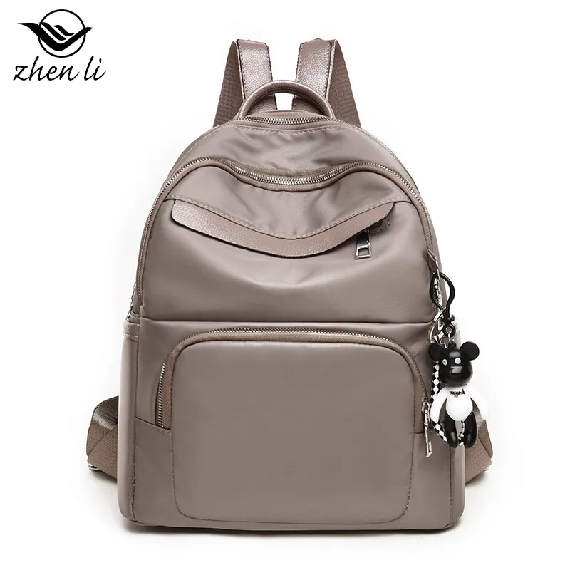 Zhenli Backpack Women's New Style Solid Color Oxford Cloth Backpack Fashion& Sports Cross Border WOMEN'S Bag