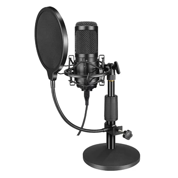 Online HFES USB Professional Kondensator Mikrofon Kit Mit Stativ Computer Für PC Telefon Karaoke BM800 Studio Mikrofon