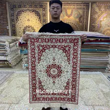 YILONG 2'x3' шелковый ковер ручной работы Красный персидский шелковый ковер(HF087B