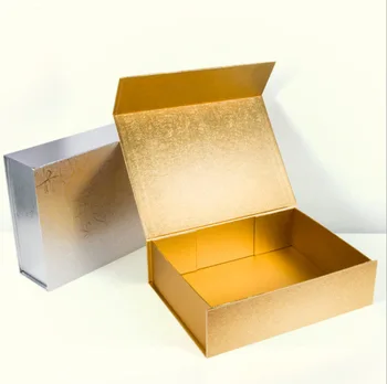 

10pcs High End Plain Gift Toy Box Thick Paperboard Folding Rigid Box Magnetic Closure Packaging for Underwear Clothing Cosmetic