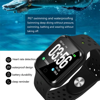 

Smart Watch Bluetooth4.0 IP67 Waterproof 1.3 inch Blood Pressure Sleep Heart Rate Monitor Wristwatch Wearable Device for IOS And