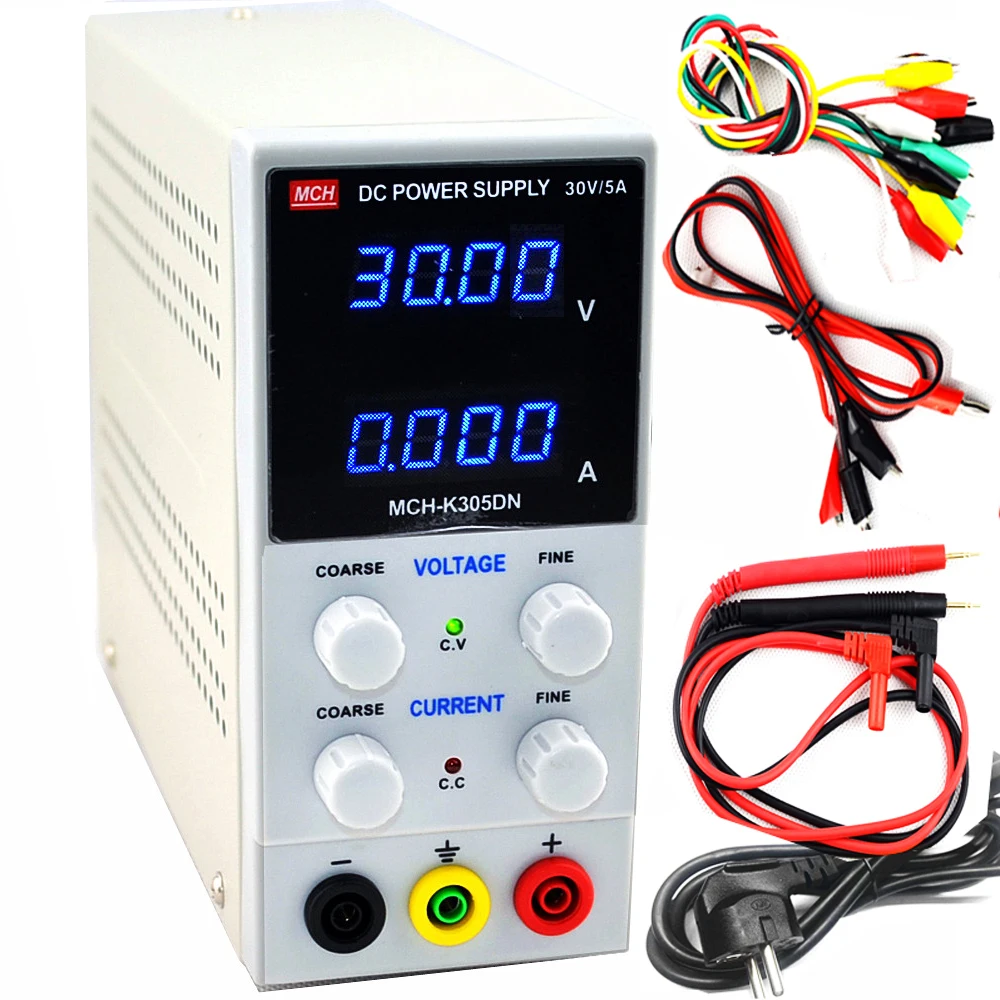 Мини DC источник питания Напряжение регуляторы MCH-305DN 30V 5A коммутатор лабораторный источник питания постоянного тока 0,1 V 0.01A цифровой Дисплей регулируемый