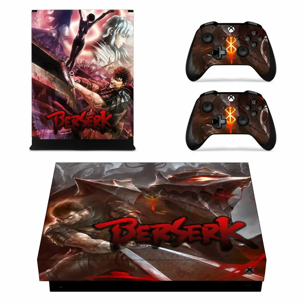 Berserk sticker s для Xbox One X Viny, наклейки для кожи, Pegatina Adesivos для Xbox one X консоли и пультов дистанционного управления