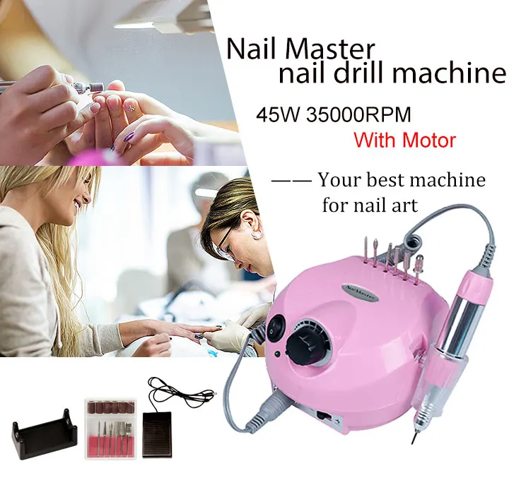 Mestre sem Calor Lidar com Broca Acessório para Laca de Unha Mais Novo Elétrica Manicure Unha Broca Pesado Remover Máquina Pro 1 mestre sem calor pesado lidar com broca
