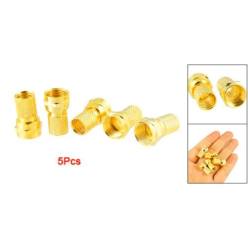 

GTBL 5 pcs F-Type Twist-On Coaxial Cable RF Connector Plug Male