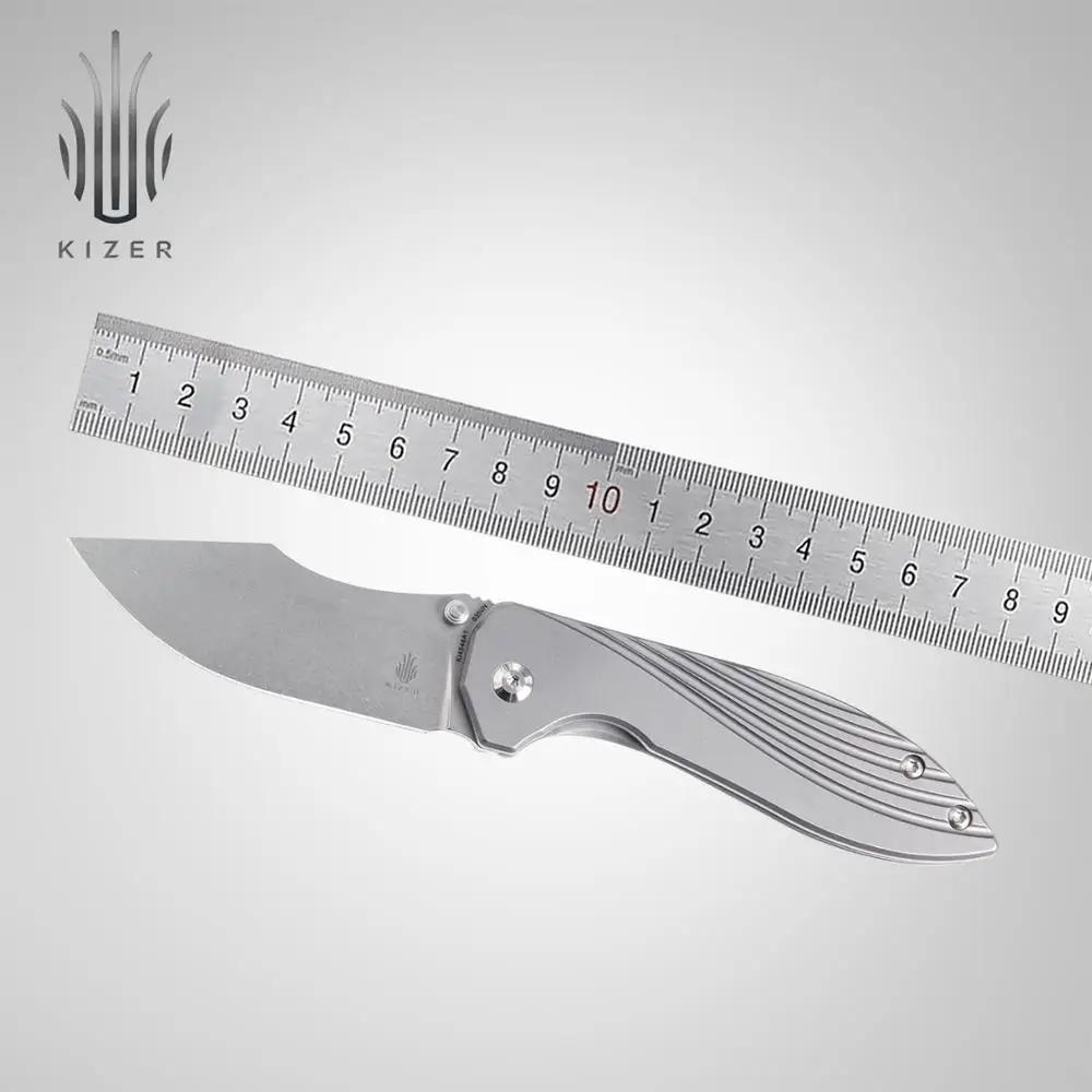 Тактический нож Kizer KI4548A1 2020 новый складной с потертым лезвием для кемпинга и