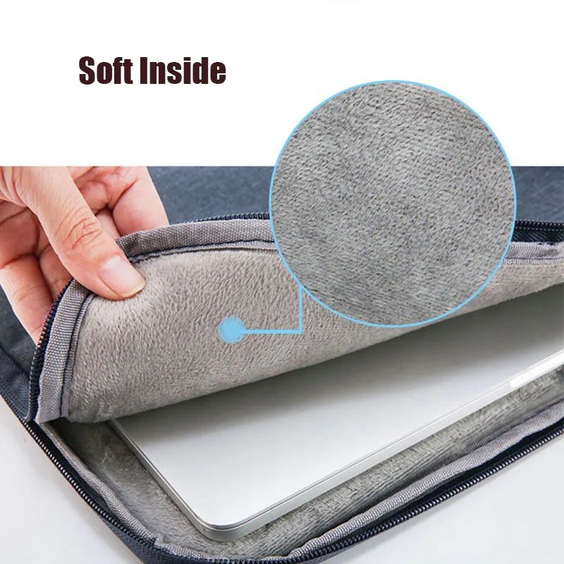Bolsa do Portátil Capa de Manga 13.3 14 15 15.6 Polegada Notebook Case Bolsa para Macbook ar Pro Acer Xiaomi Asus Lenovo Armazenamento Bolsa 2023 - Imagem 5