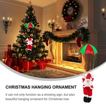 

1 Set Santa Doll Mini Chic Santa Doll Christmas Pendent Xmas Ornament Skydiving Old Man Pendent Christmas Hanging Ornament