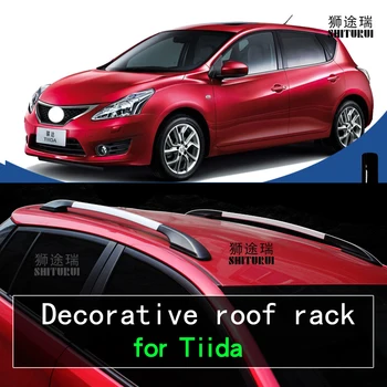 

2Pcs Roof bars For NIS.SAN Tiida hatchback 2014 2019 2018 17 Aluminum Alloy Side Bars Cross Rails Roof Rack Luggage