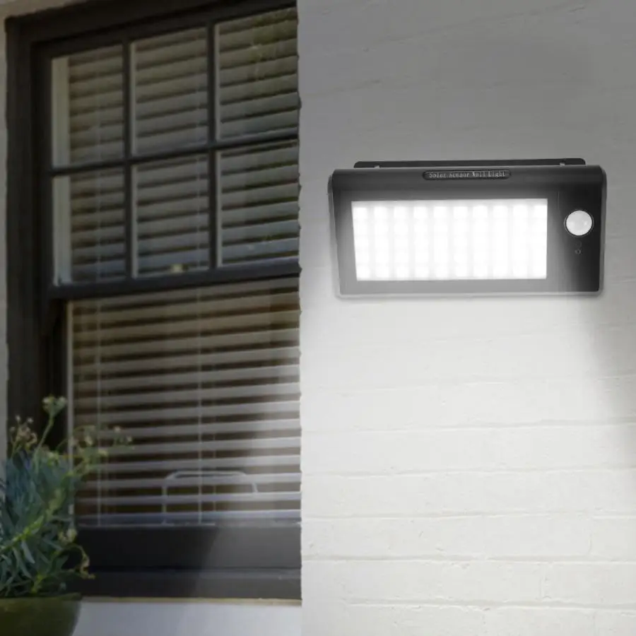 

LED Solar Powered Wall Light IP65 Waterproof Human Motion Sensor Security Wall Light Charging And Storing Electricity