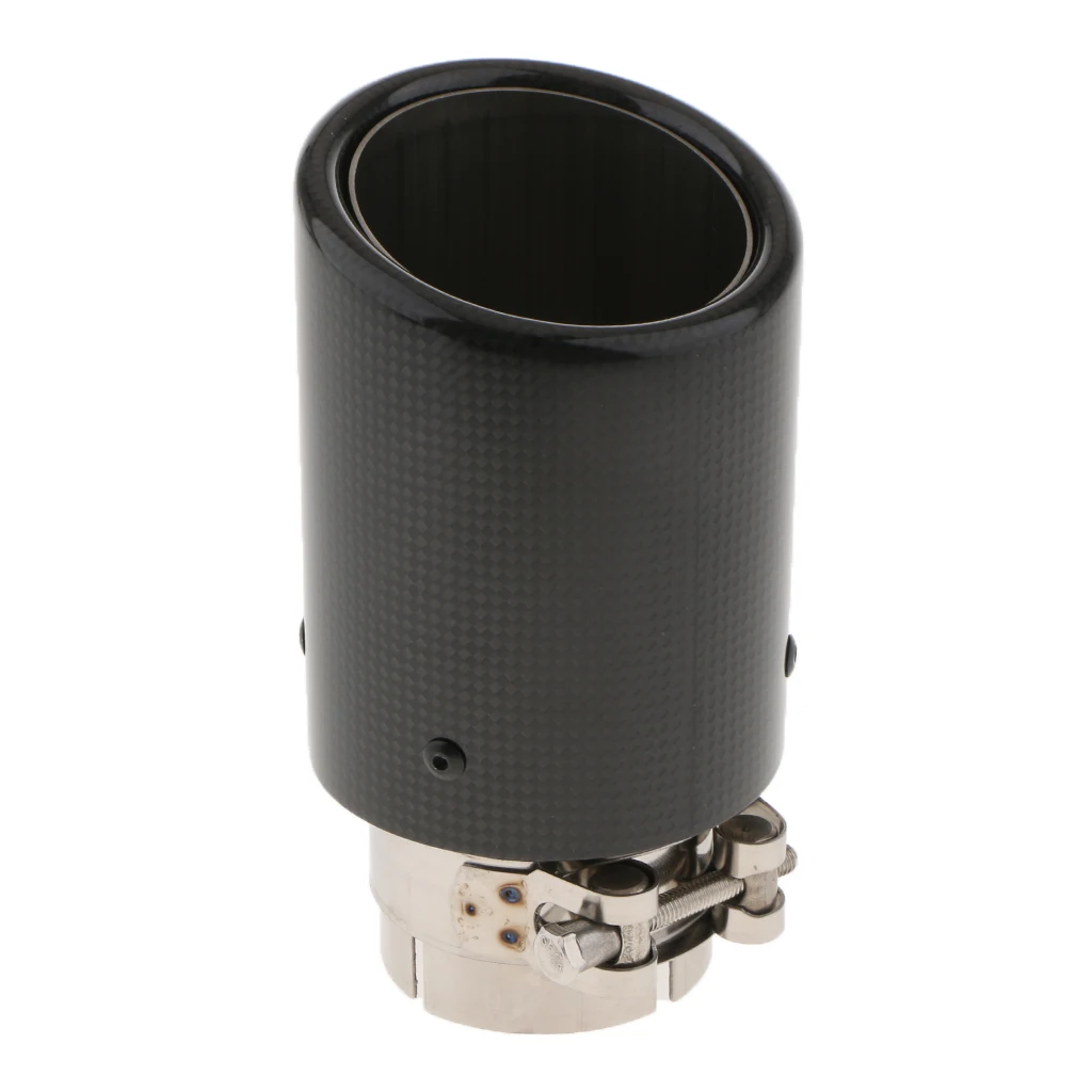 Steel 63-89mm Car SUV Exhaust End Tips Tail Muffler Pipe Silencer Black