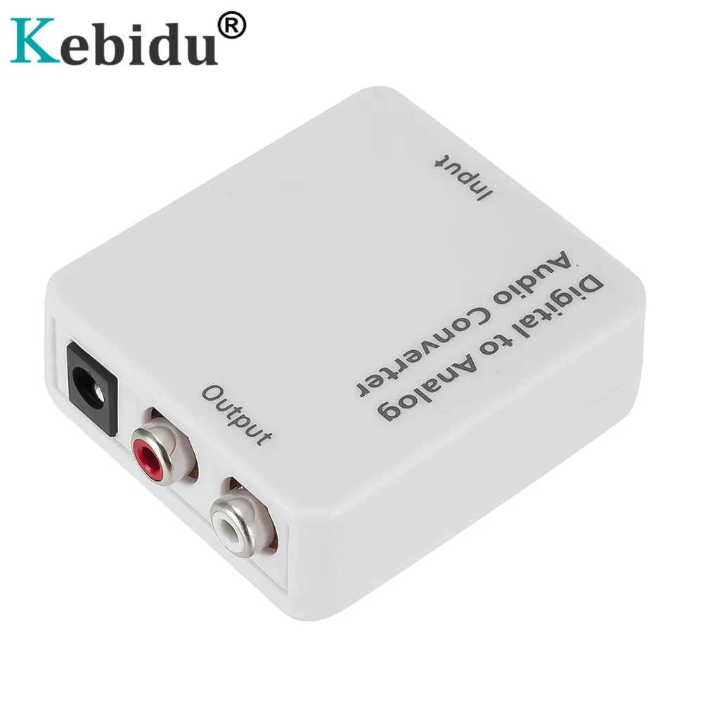 Kebidu DAC 3 5 мм разъем 2 * RCA цифро аналоговый аудио конвертер оптический Toslink