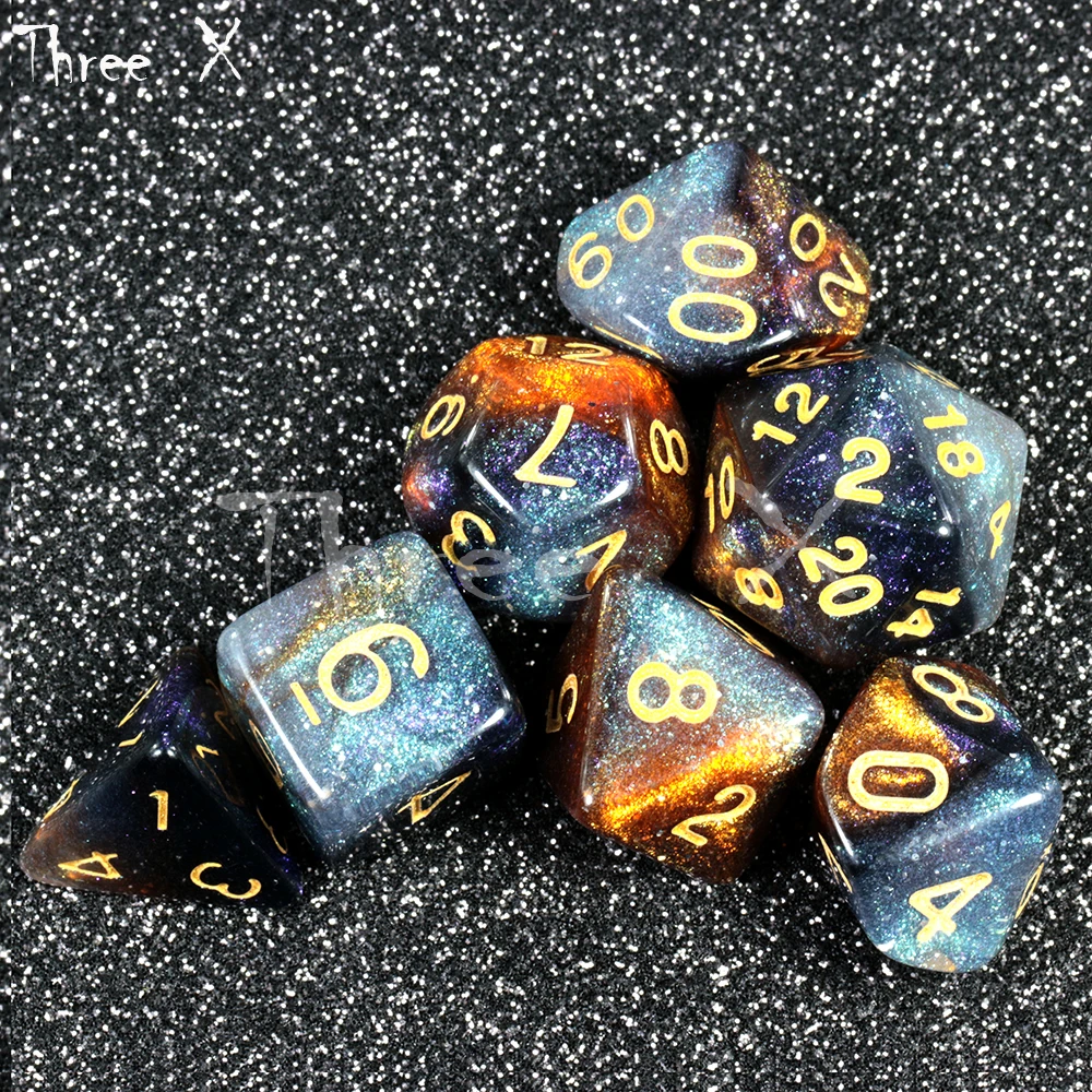 56 шт./кор. уникальный эффект Вселенной Galaxy игральные кости DnD Вселенной Galaxy кости DnD ролевые игры хобби
