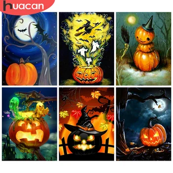 

HUACAN 5D Diamond Painting Halloween Full Square Diamond Embroidery Mosaic Sale Cartoon Home Decoration