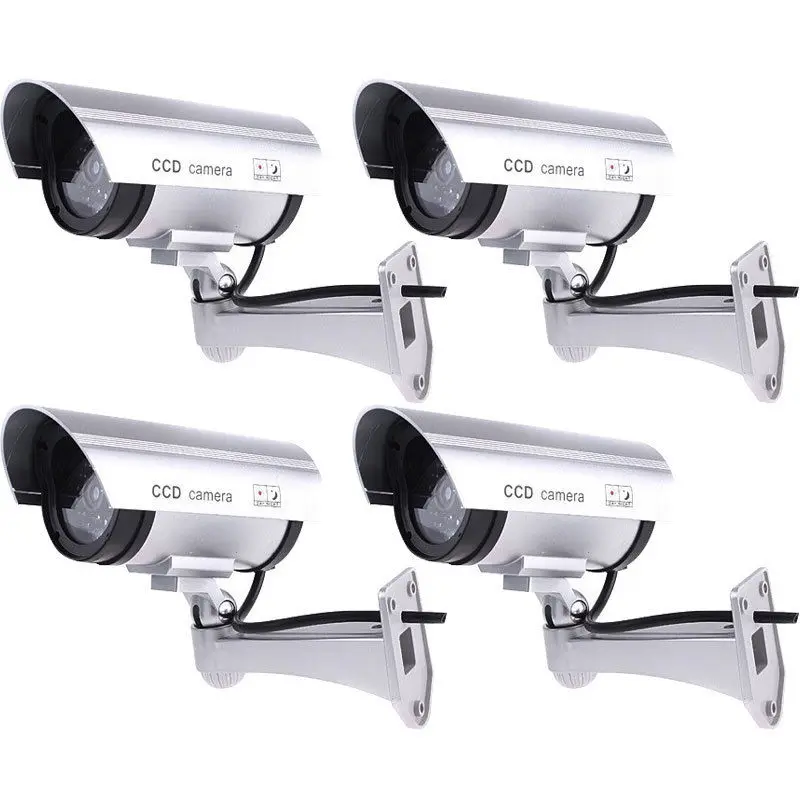 4 Pcs IR Bullet Fake Dummy Surveillance Security Camera CCTV Record Light camera Cctv security 