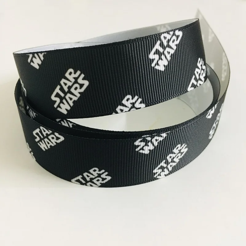 50 ярдов 7/8 &quot1&quot 1 5 &quot22 мм 25 38 принт Звездные войны grosgrain лента для подарков