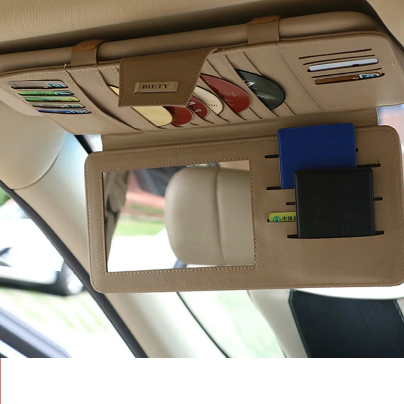 Skup 27 kieszenie osłona przeciwsłoneczna osłona przeciwsłoneczna organizator uchwyt na rękaw klipy uchwyt samochodowy CD DVD 10 pojemnik na płyty Case akcesoria samochodowe podwójna warstwa