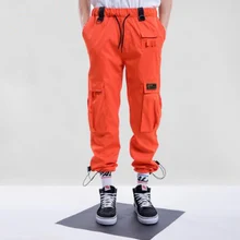 April MOMO Harajuku винтажные мужские брюки-Карго повседневные однотонные уличные хип-хоп модные Swag тактические брюки уличная