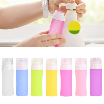 

Portable Refillable Silicone Bottles Traveler Lotion Shampoo Press Bottle 38m 60ml 80ml