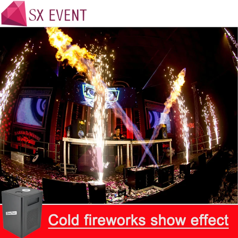 Exterior da Faísca Aplica o pó Titanium do Metal para o pó Frio da Máquina dos Fogos de Artifício da Fase da Chama o Sparkler Frio Interno 11 Efeito de Iluminação de palco