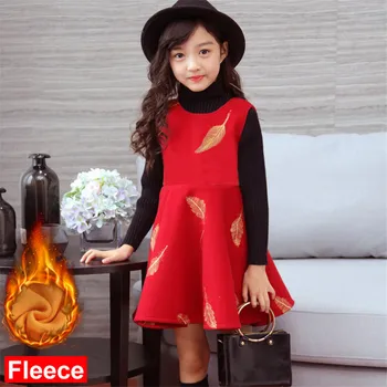 

Baby Toddler Girls Princess Dress New Year Winter Kids Fleece Long Sleeve Tutu Dress Girl Costume Warm Outfits for 3 4 6 8 Years