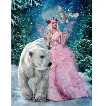 

Diamond Embroidery Elves Bear 5D Diamond Painting Full Diamond 3D Picture Of Rhinestones Cross-Stitch