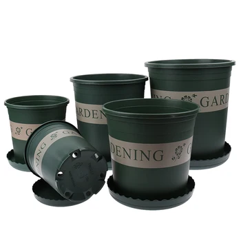 

Round Chunky Root-Controlled Potted Rose Black Planting Seedling Thickening Flower Plastic Pot Bottom Plate