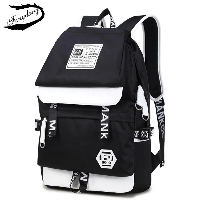 Модный рюкзак, Женский нейлоновый рюкзак, рюкзак Mochilas, Женский школьный рюкзак, школьные сумки для девочек-подростков - Цвет: Solid Black