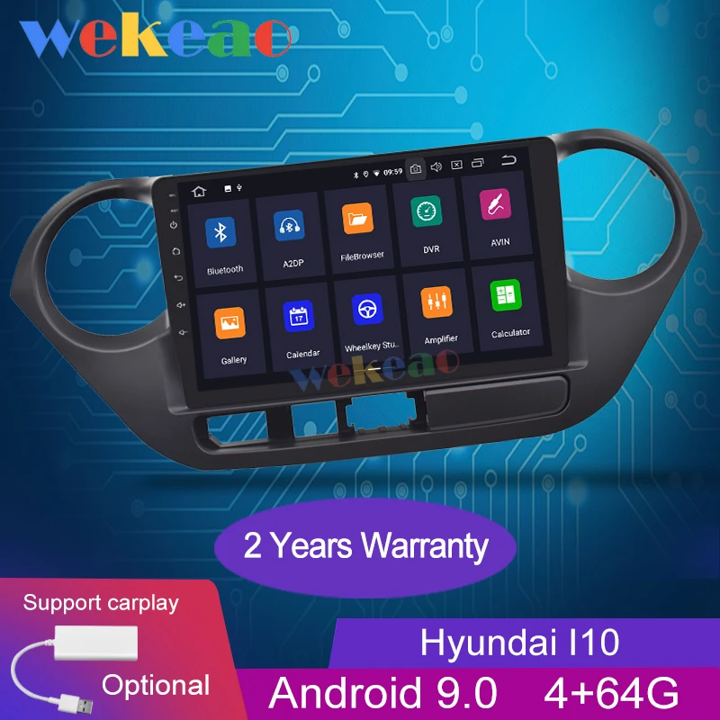 Wekeao сенсорный экран 9 'ƇDin Android 0 автомобильное радио для Hyundai I10 Grand Авто GPS