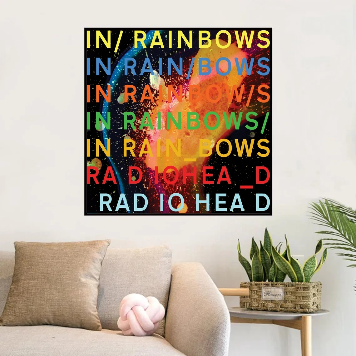Radiohead Poster In Rainbows Rap Music Album Cover Poster Prints Art Canvas Painting Wall Living Room Home Decor (No Frame)