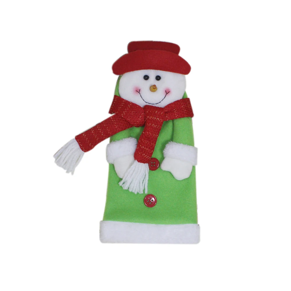 Snowman Рождественская Крышка для винной бутылки с Санта-Клаусом и снеговиком, вечерние украшения, декор для стола, Рождественский бар отеля, Санта-Клаус, крышка для винной бутылки, домашний декор - Цвет: Snowman