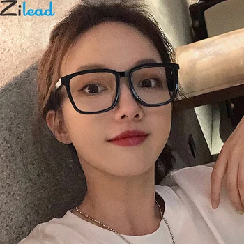

Zilead Oversized Anti Blue Light Glasses Frame Square Optical Sepectacle Computer Games Goggles Eyeglasses For Men&Women