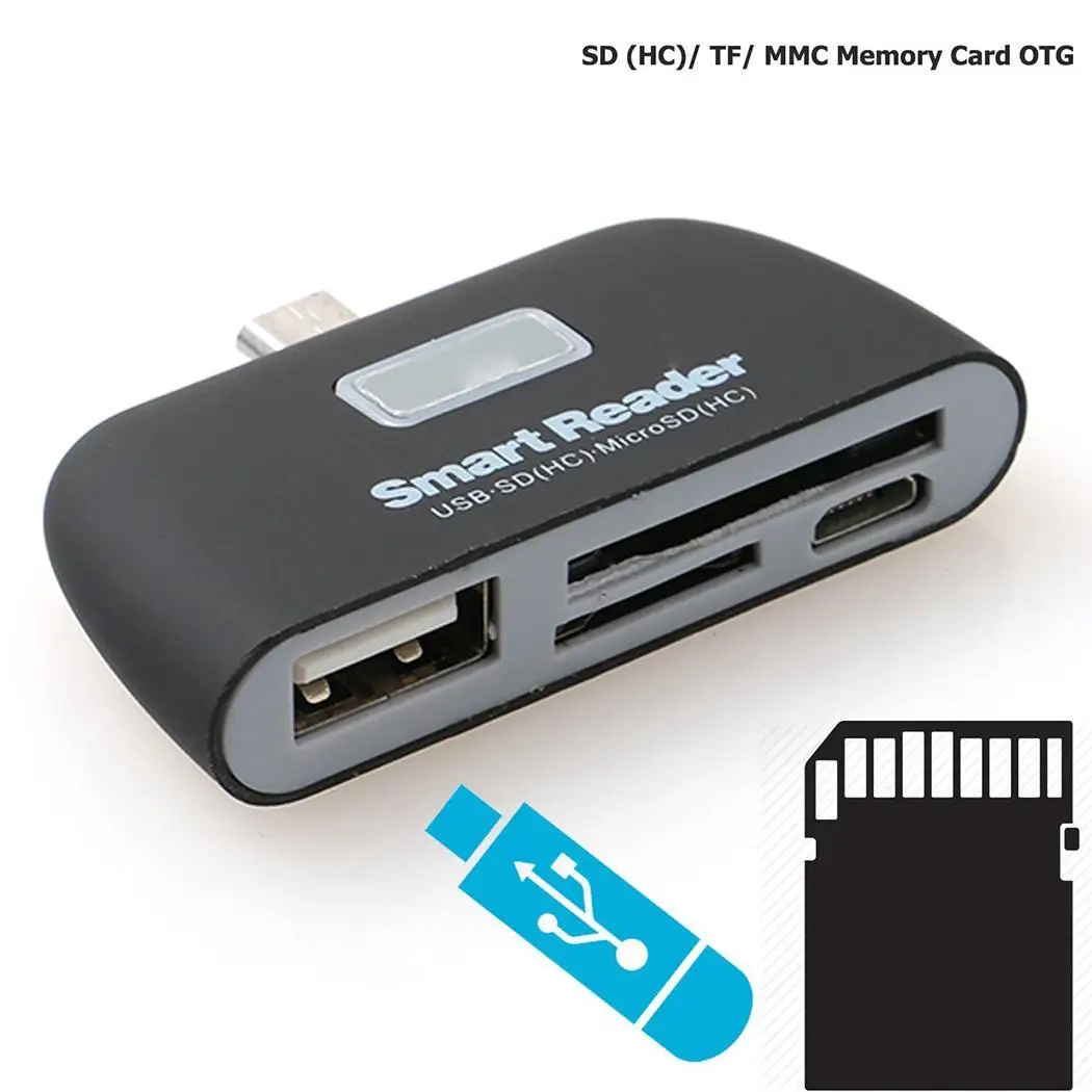 Микро-usb считыватель карт OTG/TF/SD смарт-концентратор для карт памяти Разъем для samsung для Android мобильный телефон удлинитель-переходник