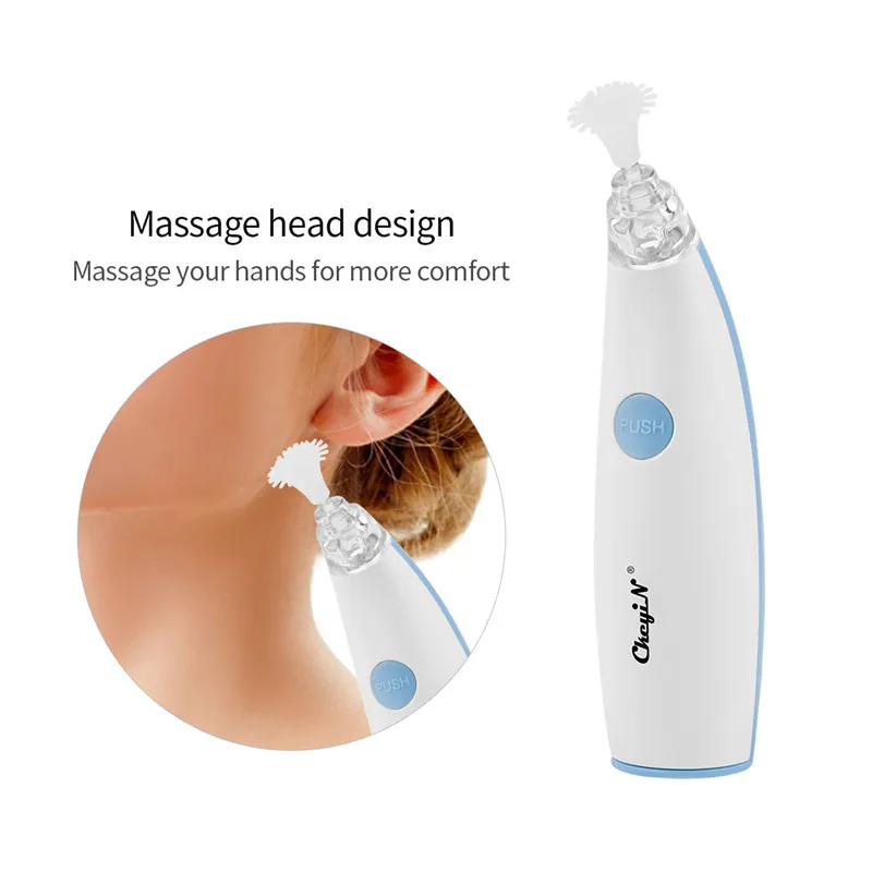 Electric Ear Cleaner Earpick Tool Cordless Ear Wax Remover Ear Cleaning Tool with 4 Removable Silicone 4