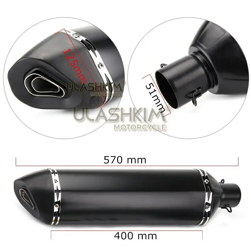 57 см мотоциклетные Akrapovic выхлопной глушитель полный Системы слипоны для YAMAHA TMAX T-MAX 500 530 TMAX530 TMAX500 2008