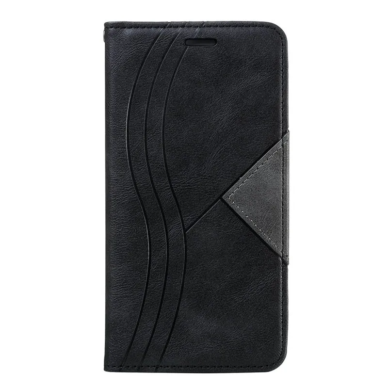 Black Кожаный чехол для samsung Galaxy A10s A10 S7 Edge S8 Plus S9 S10 S10e Защитная крышка Note 9 Чехол Флип-бумажник держатель для карт - Цвет: Black