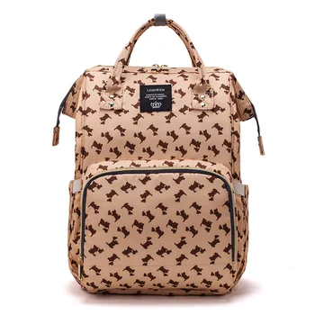 

Lequeen Fashion Diaper Bag Large Capacity Outdoor Travel Mother's Bag Shoulder Multi-Function Diapers Packs Mommy Bag