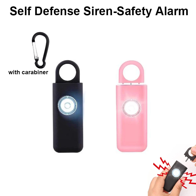 Alarma de seguridad de sirena de autodefensa para mujer, llavero con luz LED SOS, alarmas personales, alarma de llavero de seguridad Personal