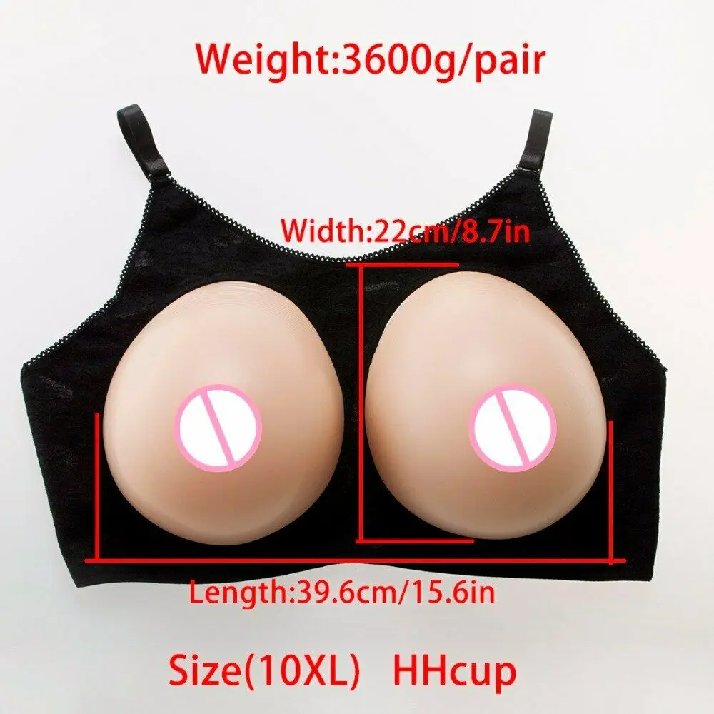 Топ подушечки для бюстгальтера 3600 г силиконовые формы груди с плечевыми лямками поддельная грудь, Трансвестит Поддельные груди Косплей Подарки