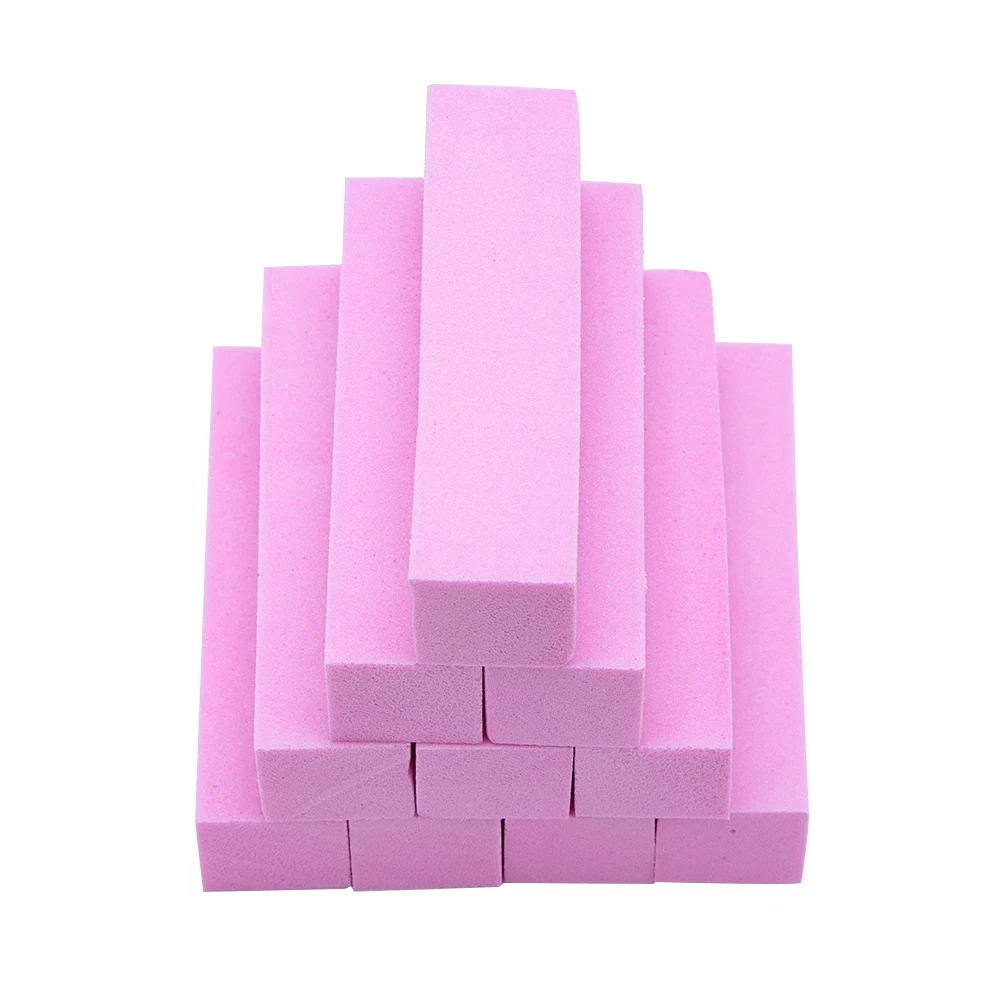 

Dmoley 10Pcs/set Pink Fashion Sponge Nail Buffers Block Manicure Polish Sanding Nail Buffer Block Manicure Pedicure Tool