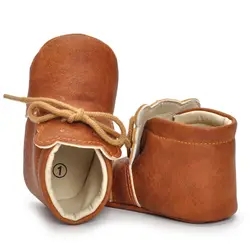 Newborn Toddler Baby Boy Girl Waterproof Crib Shoes First Walker Soft Sole Leather Sneakers 3D Bear Cartoon Prewalker 0-18M