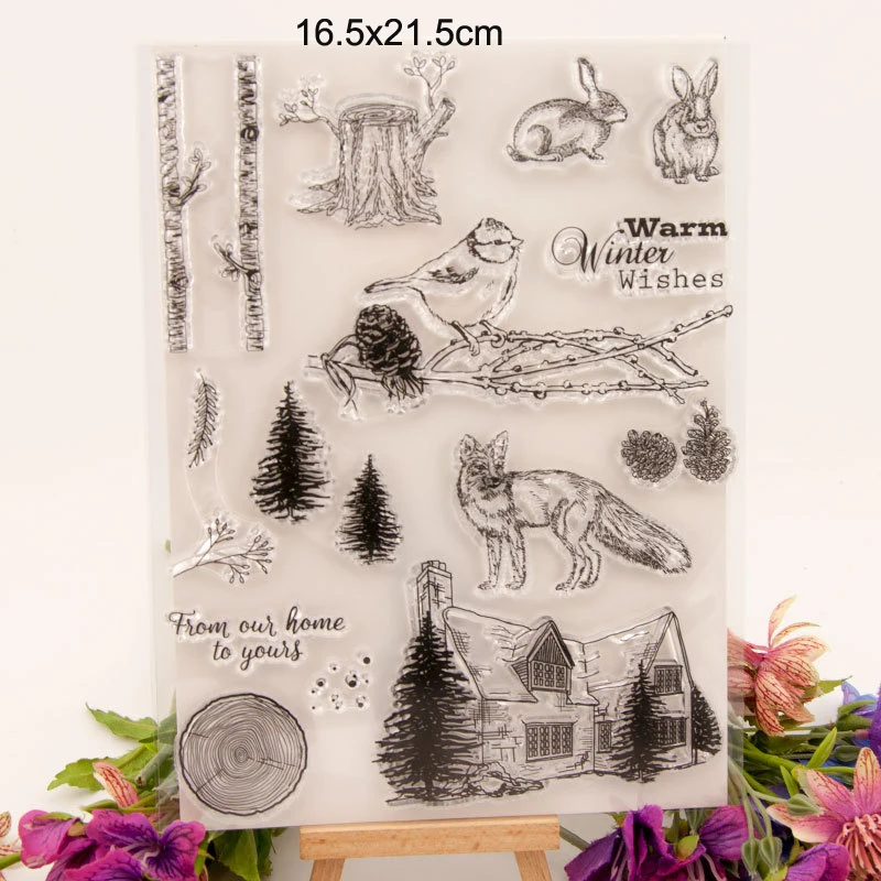 Winter Rabbit Bunny Clear Stamps