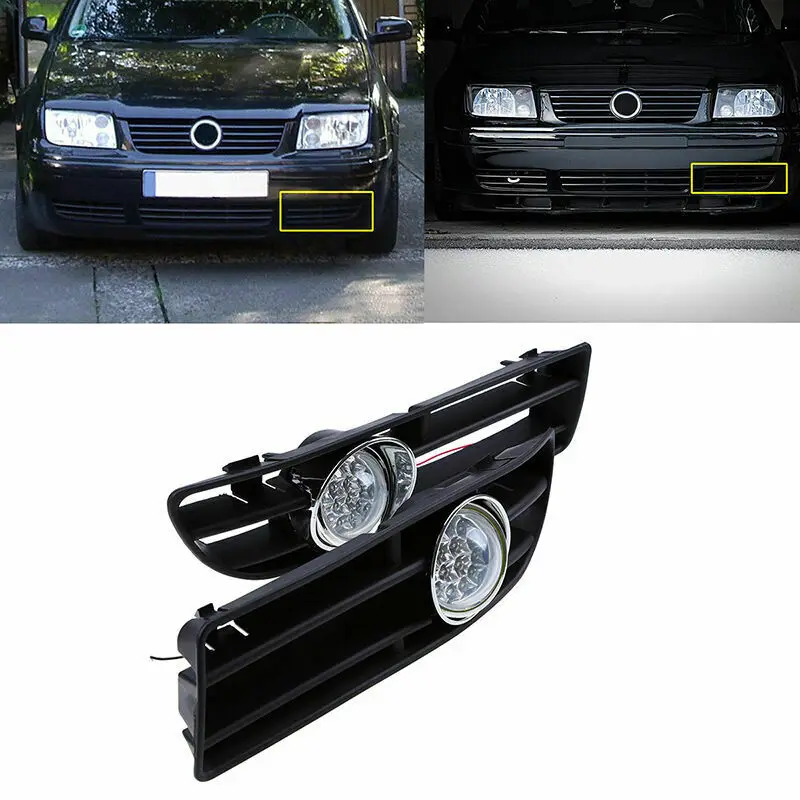 Автомобильная светодиодная противотуманная фара передняя решетка для VW Bora Jetta MK4 1999-2007 1 пара