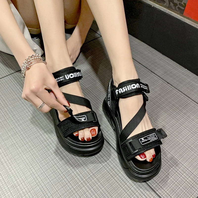 Fashion Women Platform Sandals Chunky Sports Wedge Shoes For Woman Summer Students Shoes Large Size 42