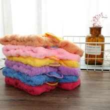 Коралловая бархатная шапочка для сухих волос с бантом, ультрапрочная водопоглощающая Толстая шапочка mao jin mao для быстрой сушки волос, Шапочка-полотенце для душа, шапка принцессы